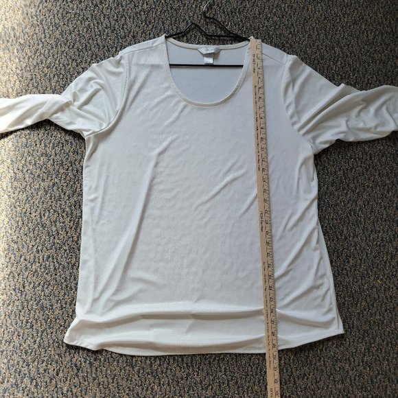 Christopher and Banks Silky White Tunic Top Size 1X - Picture 7 of 7